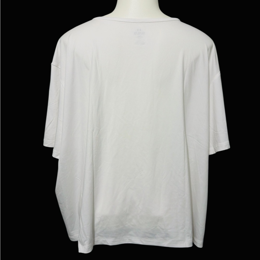 Under Armour Training Cropped Motion Top White Short Sleeve T-Shirt Size 1X - Picture 12 of 15